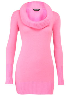 Dorothy Perkins Pink cowl neck jumper