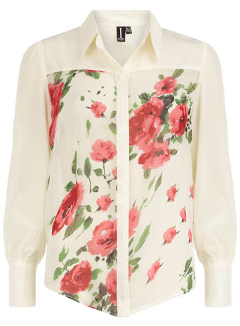 Dorothy Perkins Pink hand painted rose blouse DP94000729