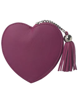 Dorothy Perkins Pink leather heart purse