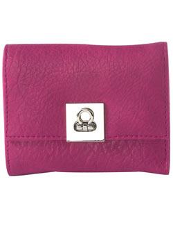 Dorothy Perkins Pink metal flip purse