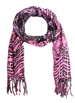Dorothy Perkins Pink mixed animal scarf