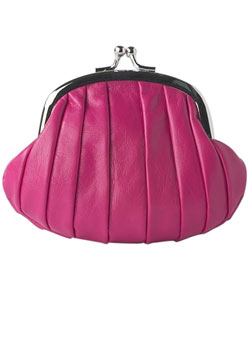 Dorothy Perkins Pink pleat frame purse