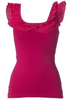Dorothy Perkins Pink pleat neck vest