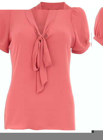 Dorothy Perkins Pink pussybow blouse DP05307215
