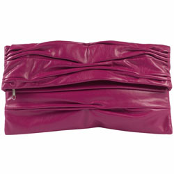 Dorothy Perkins Pink ruched clutch