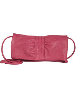 Dorothy Perkins Pink ruched cross body bag