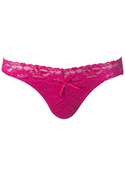 Pink ruched spot knickers