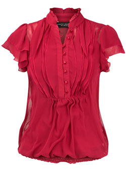 Dorothy Perkins Pink ruffle blouse