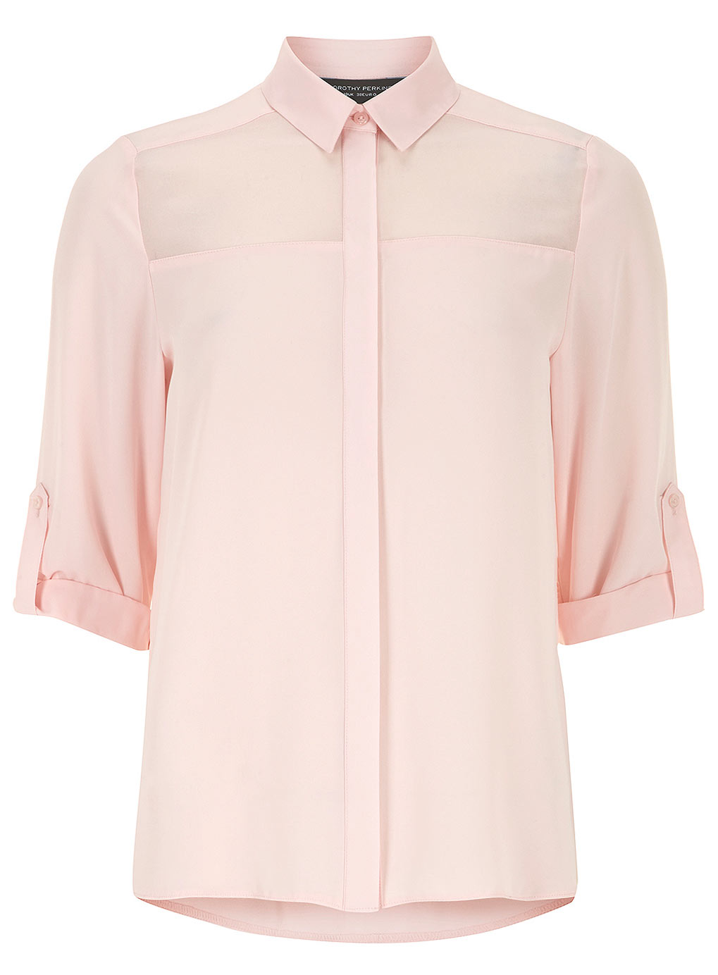 Dorothy Perkins Pink sheer insert blouse 05414714