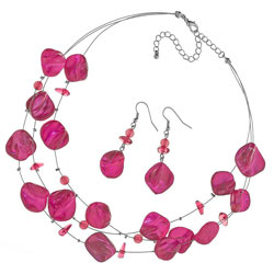 Dorothy Perkins Pink Shell nugget set