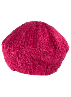 Pink slouchy beret