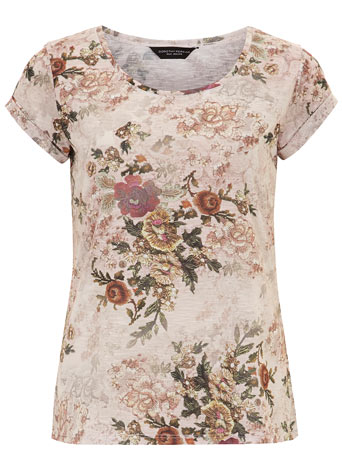 Dorothy Perkins Pink tapestry print t-shirt DP56318645