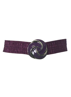 Dorothy Perkins Plum knot buckle satin belt
