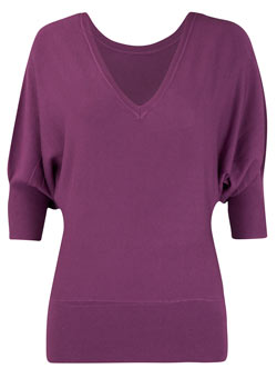 Purple batwing jumper