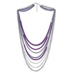 Dorothy Perkins Purple bead chain necklace