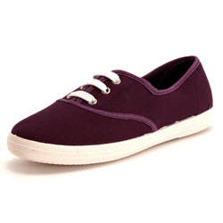 Dorothy Perkins Purple canvas lace up pumps