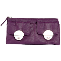 Dorothy Perkins Purple double round lock purse