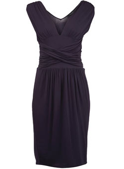 Dorothy Perkins Purple drape front dress