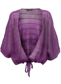 Dorothy Perkins Purple drawstring shrug