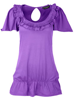 Dorothy Perkins Purple drop waist top
