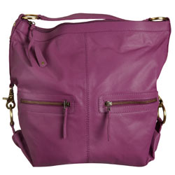 Dorothy Perkins Purple leather slouch bag