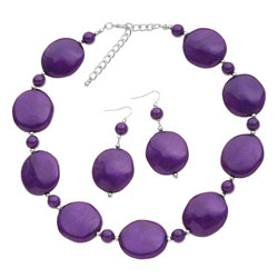 Dorothy Perkins Purple marble bead set