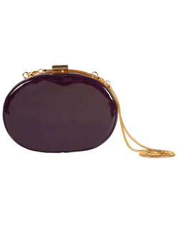 Dorothy Perkins Purple oval clutch