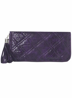 Dorothy Perkins Purple quilt chain bag