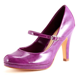 Purple round toe platforms