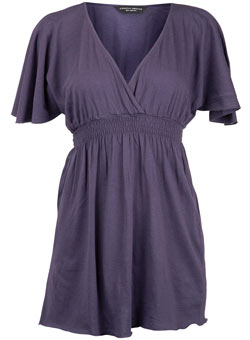 Dorothy Perkins Purple ruched waist kimono top