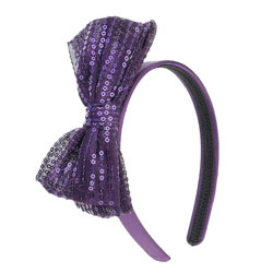 Purple sequin headband