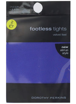 Purple stirrup footless tights