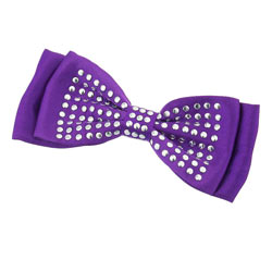 Dorothy Perkins Purple studded bow clip