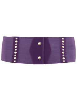 Dorothy Perkins Purple wide corset waist belt
