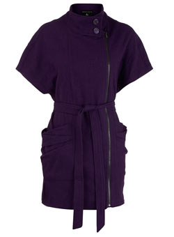 Dorothy Perkins Purple wool long-line cape