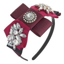 Dorothy Perkins Red bow brooch alice band