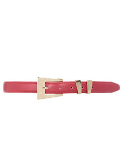Dorothy Perkins Red double keeper belt