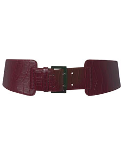 Dorothy Perkins Red double prong croc belt