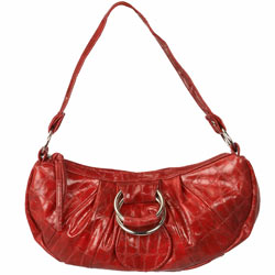 Dorothy Perkins Red double ring moon bag