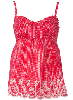 Dorothy Perkins Red embellished cami