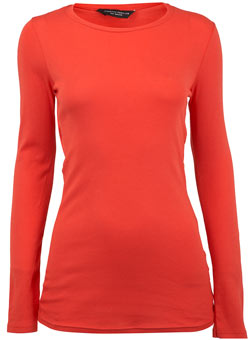 Dorothy Perkins Red long sleeve crew top