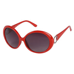 Red round sunglasses