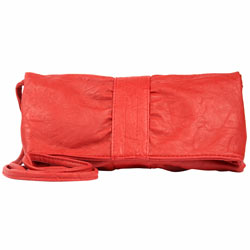 Dorothy Perkins Red ruched cross body bag
