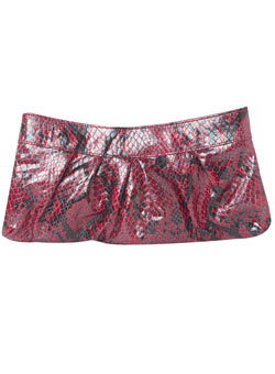 Dorothy Perkins Red snake clutch