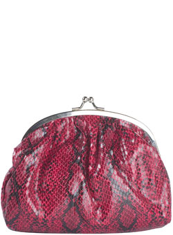 Dorothy Perkins Red snake frame purse