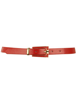 Dorothy Perkins Red vintage square buckle belt