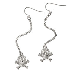 Dorothy Perkins Rhinestone Skull Drop earrings