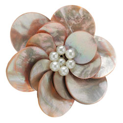 Dorothy Perkins Shell flower brooch