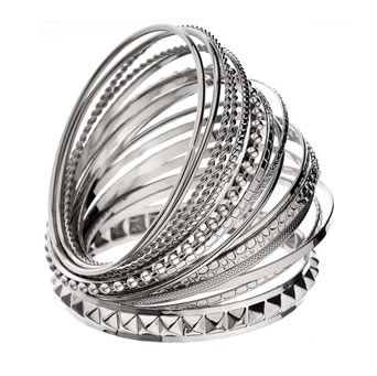 Dorothy Perkins Silver bangle pack