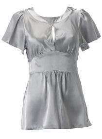 Dorothy Perkins Silver flutter sleeve top